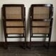 Paire de chaises pliantes cannées 1960