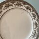 Set of 10 flat plates Terre de Fer Faïence d'Onnaing, model Roses-Mousses