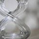 Vintage crystal candlestick from Vannes - Stamped French glass chandelier - Table candle holder from the 20th-century table art collection.