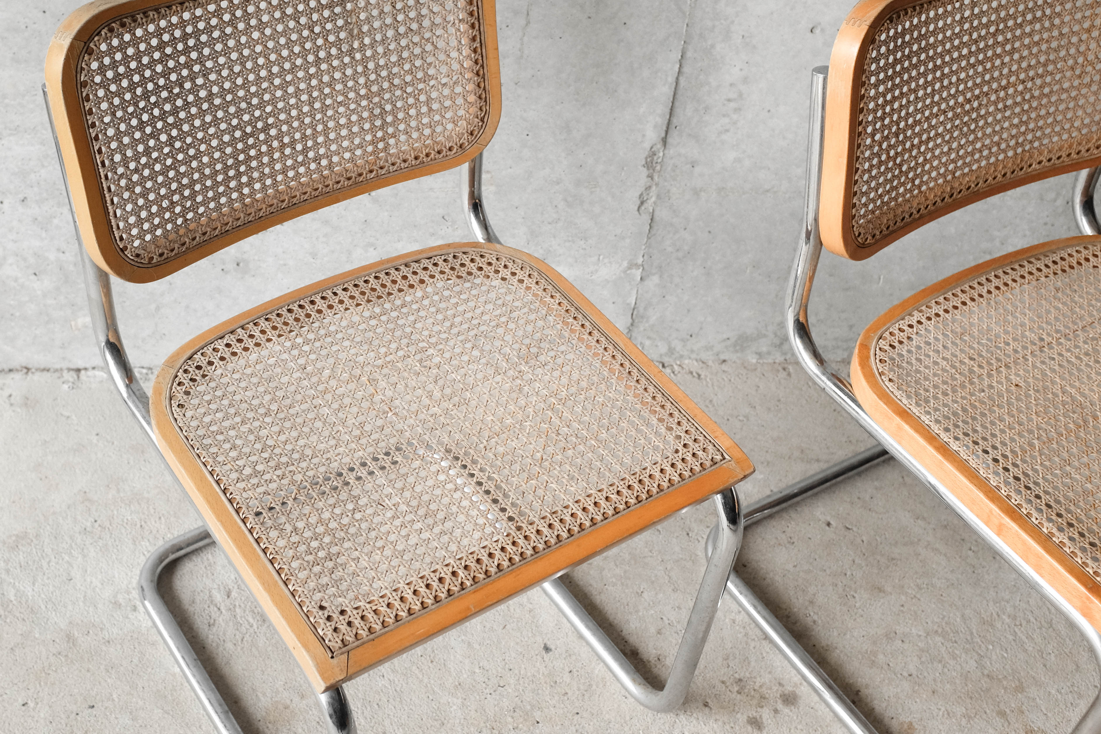 Pair of Cesca B32 chairs by Marcel Breuer
