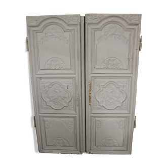 Pair of old wardrobe door, repainted