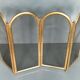 1920s brass fire screen with splash protection