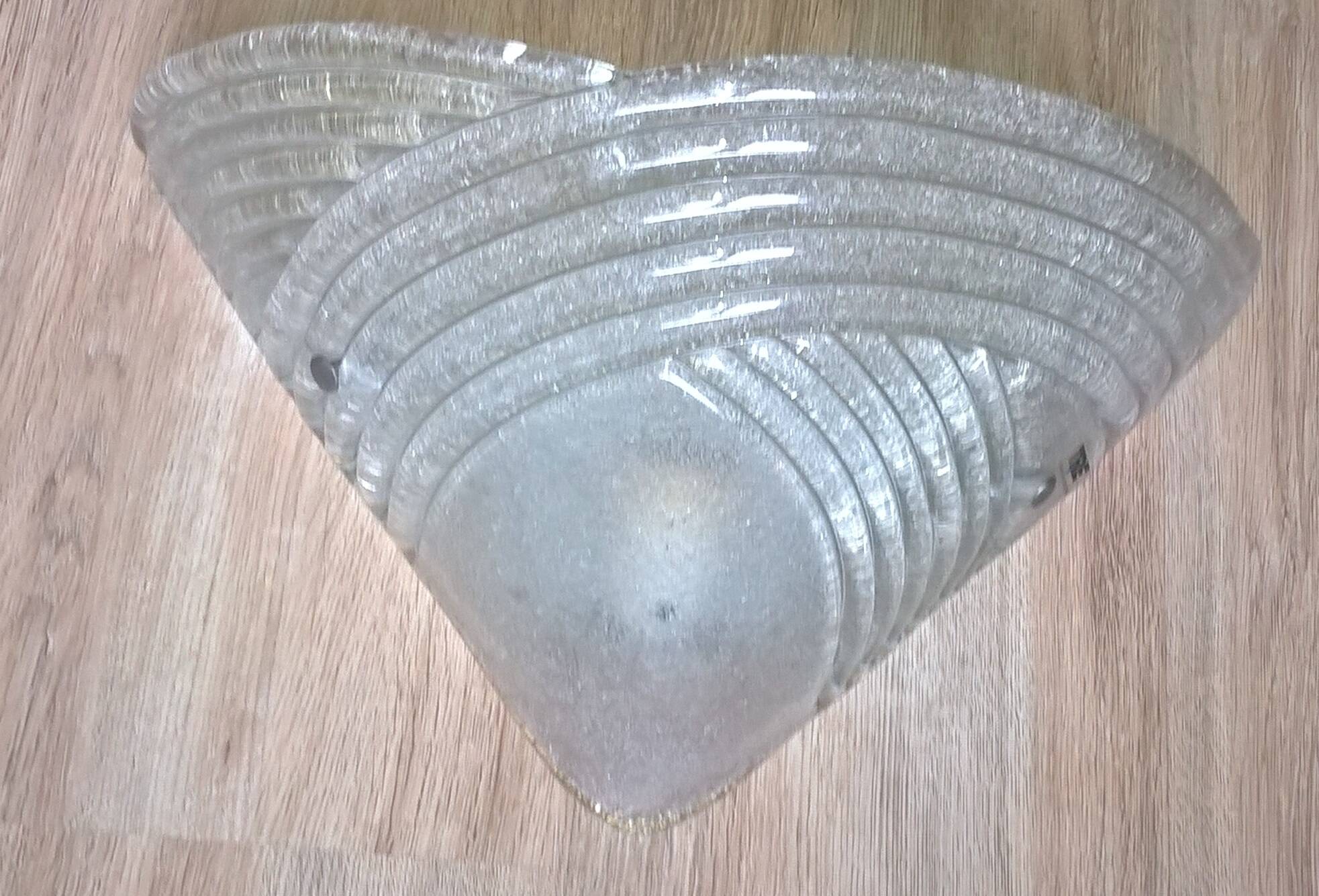 Vintage Murano glass wall lamp by TRE Venezia Italy 1980s