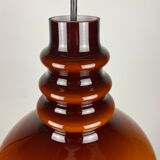 Suspension en verre brun foncé par Peill et Putzler 1960