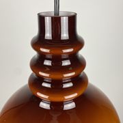 Suspension en verre brun foncé par Peill et Putzler 1960
