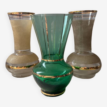 Trio de vases Art Deco