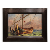 Marine painting by Guy Le Florentin - Notre-Dame de la Garde, Marseille