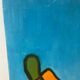 Abstract woman lying down, oil on cardboard signed.