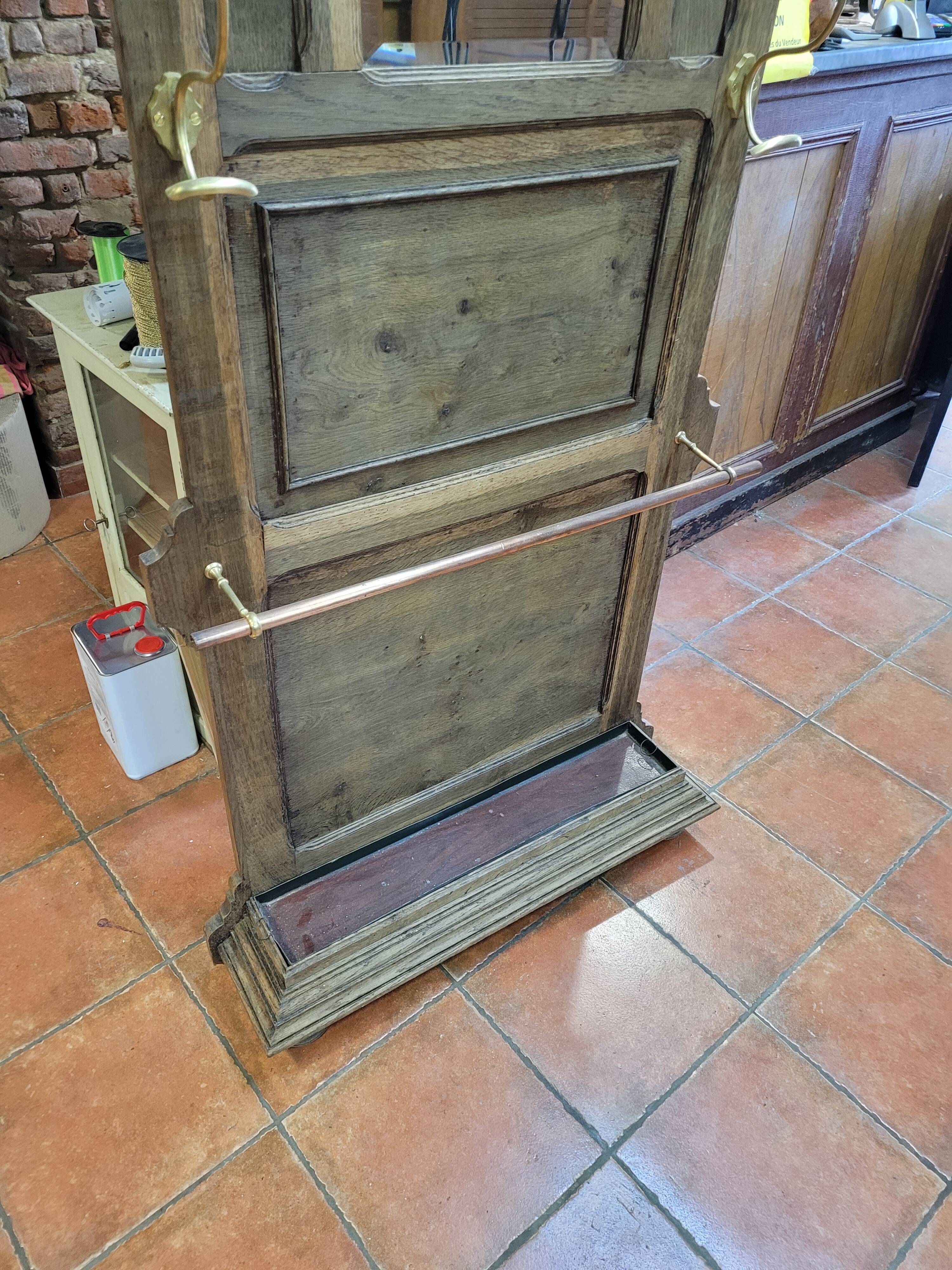 Oak coat rack