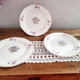 Set of 3 Nice plates from Digoin Sarreguemines