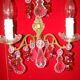 applique bronze et cristal à 2 bras de lumière