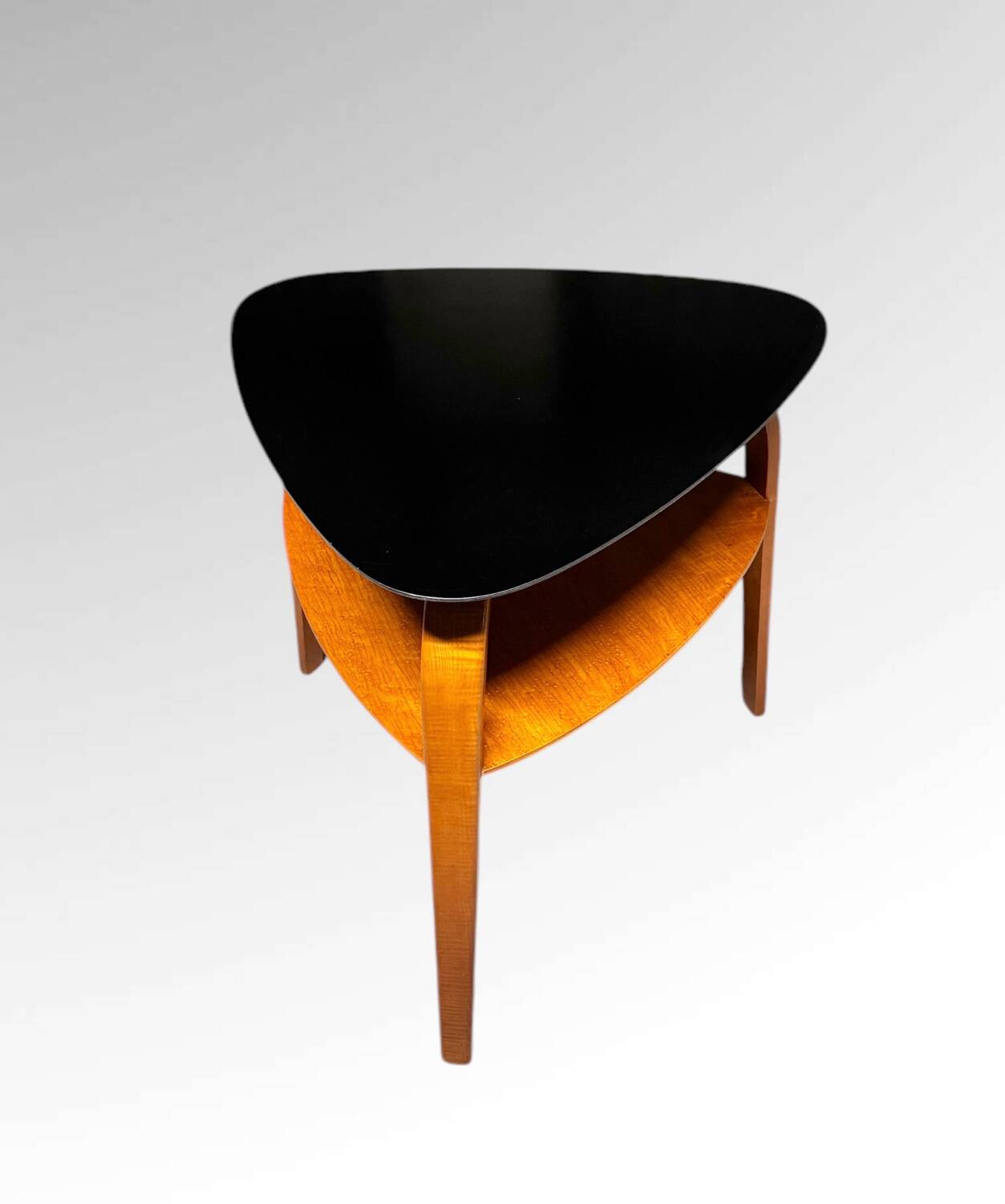 Bow Wood Mediator Coffee Table by Hugues Steiner Vintage 1950