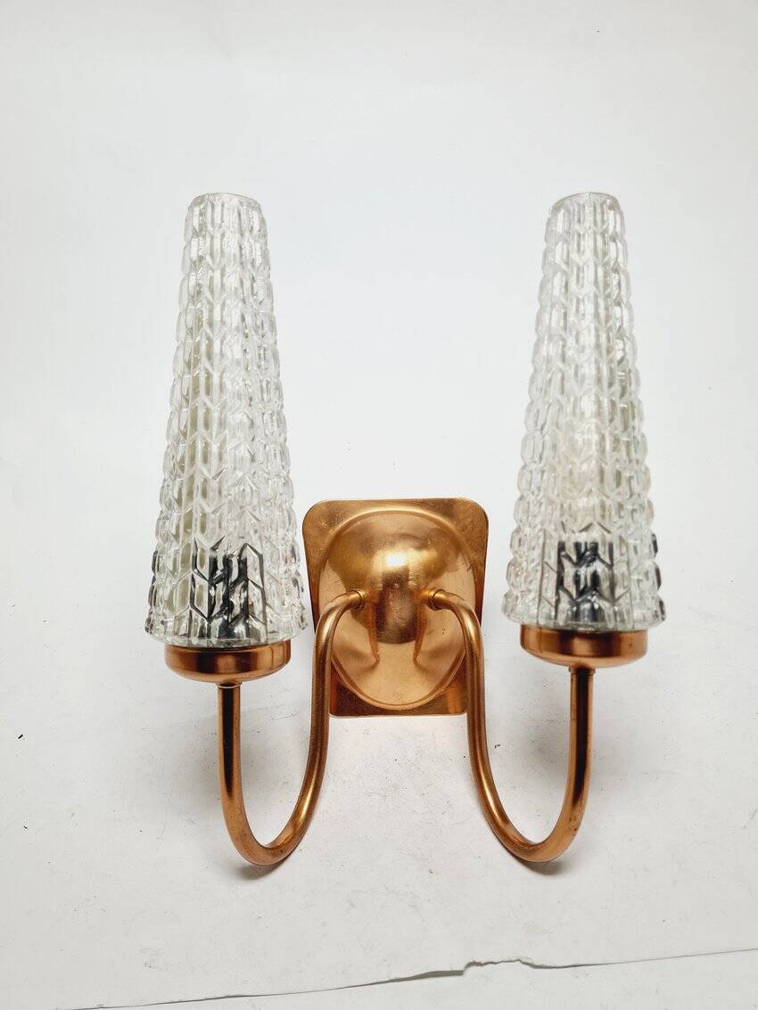 2-armed wall lamp from Elmet Zabrze, Poland, 1970s
