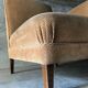 Armchair in wood and beige fabric, France 1940