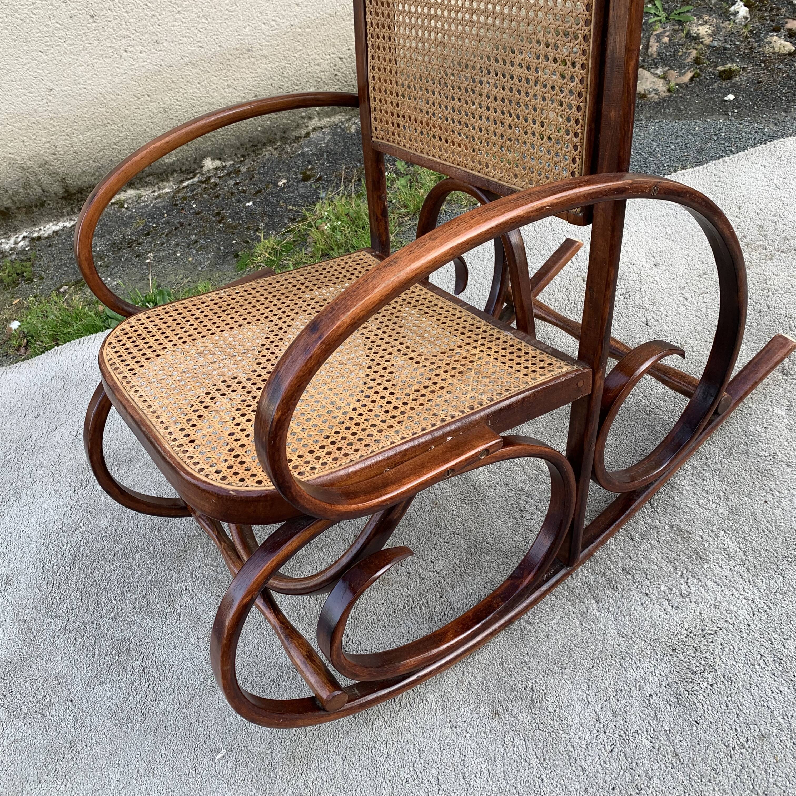 Caned rocking chair 1900