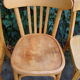 Lot of four old mismatched bistro chairs