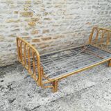 Bamboo and rattan bed