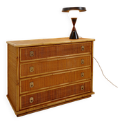 Dal Vera chest of drawers in bamboo and wicker/rattan, Italy 1960s