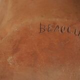Ancient terracotta bust signed Beaulieu