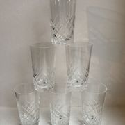 Lot de 6 verres à liqueur en cristal années 50