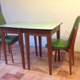 Small table in oak and formica of the 50s/60s vintage desk
