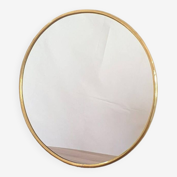 Miroir mural rond en laiton - fait main