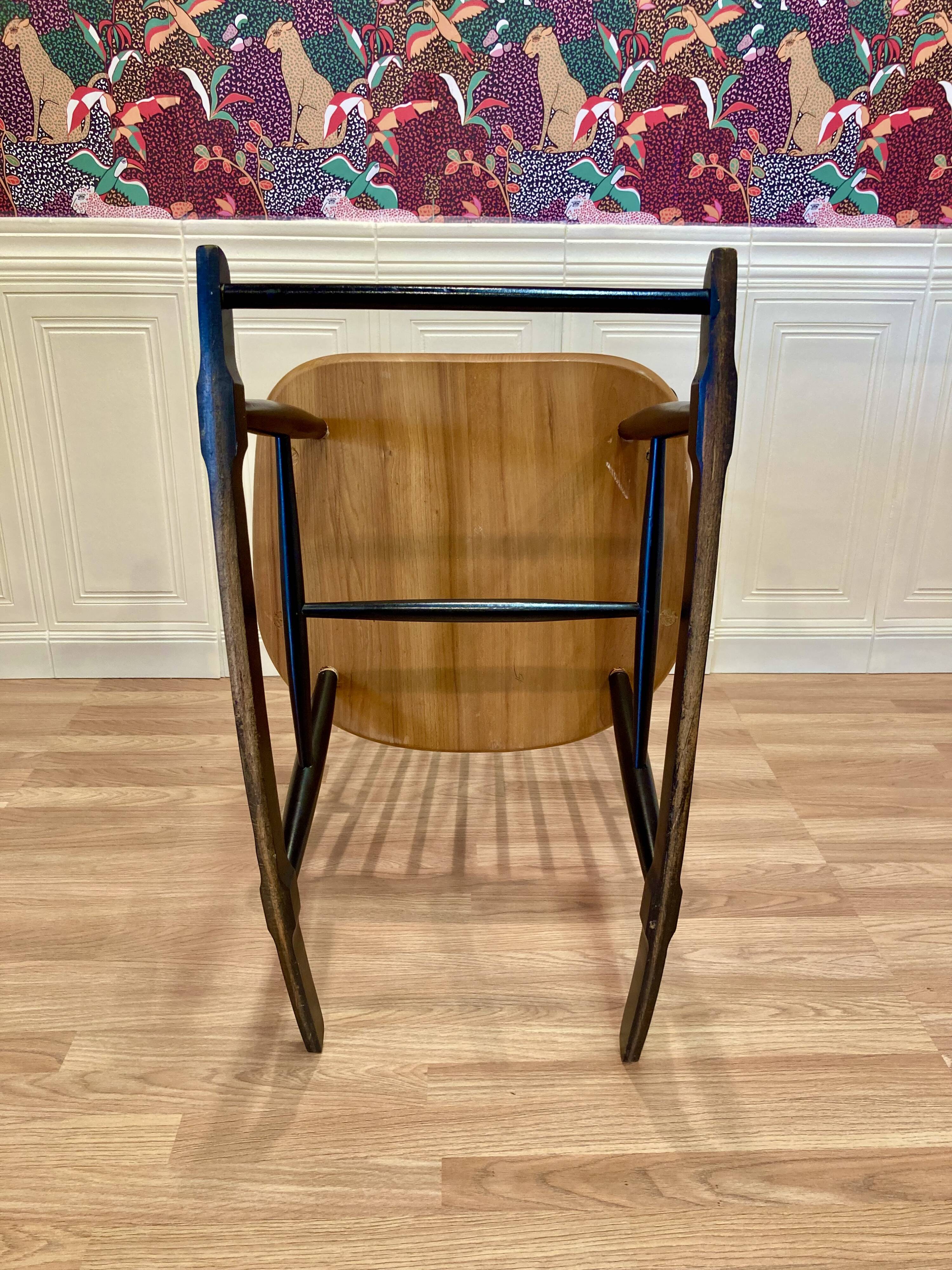 Fauteuil rocking chair design scandinave 1950 "Ilmari Tapiovaara".