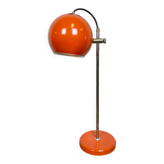 Lampe de table hongroise orange vintage d’Elektrofem, années 1970