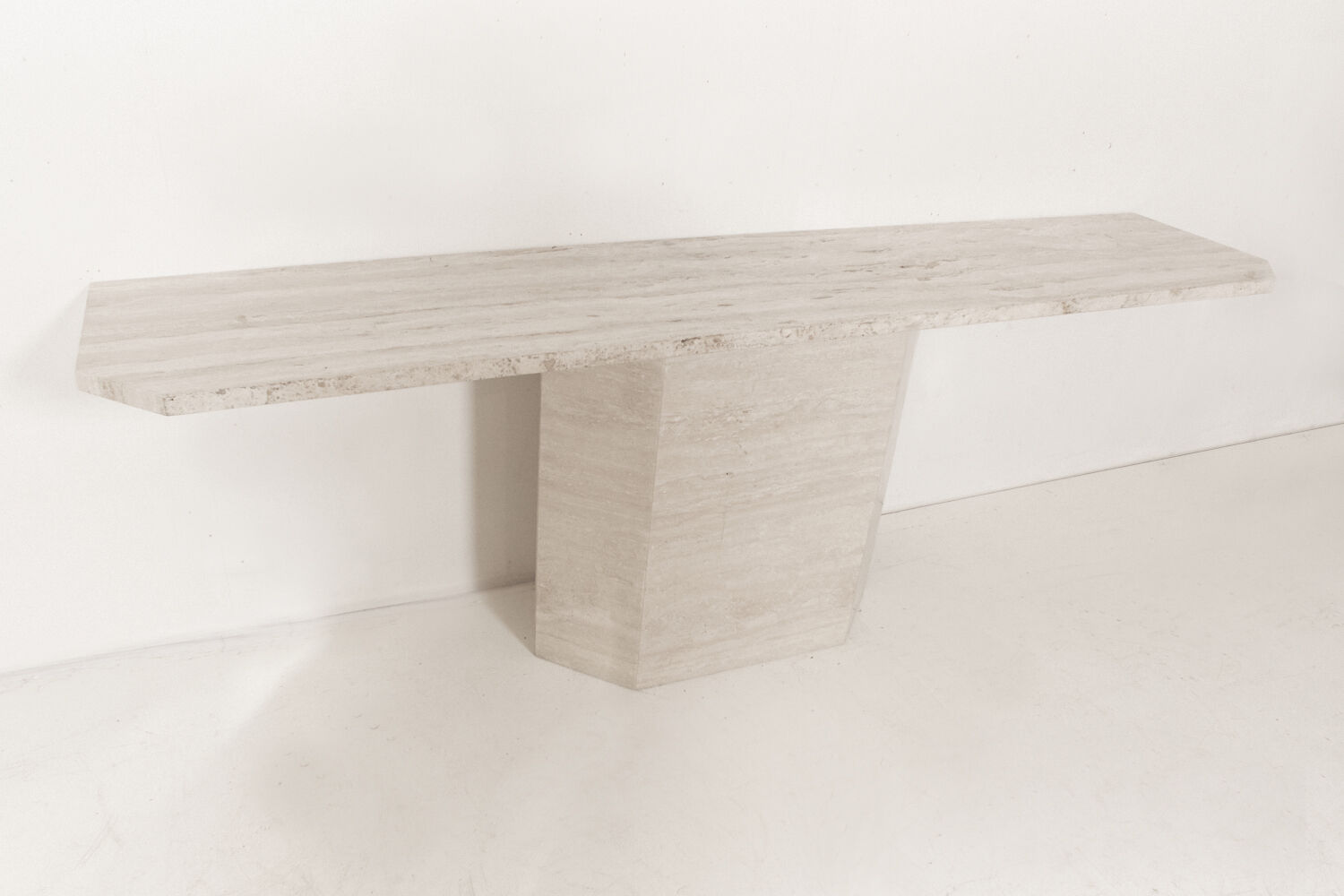 Italian travertine console 1970