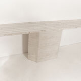 Italian travertine console 1970