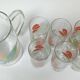 6 verres + carafe à orangeade