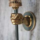 Bronze wall light Lucien Gau vintage, wall sconce, vintage hand sconce.