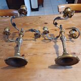 Pair of 19th century bronze candlesticks
