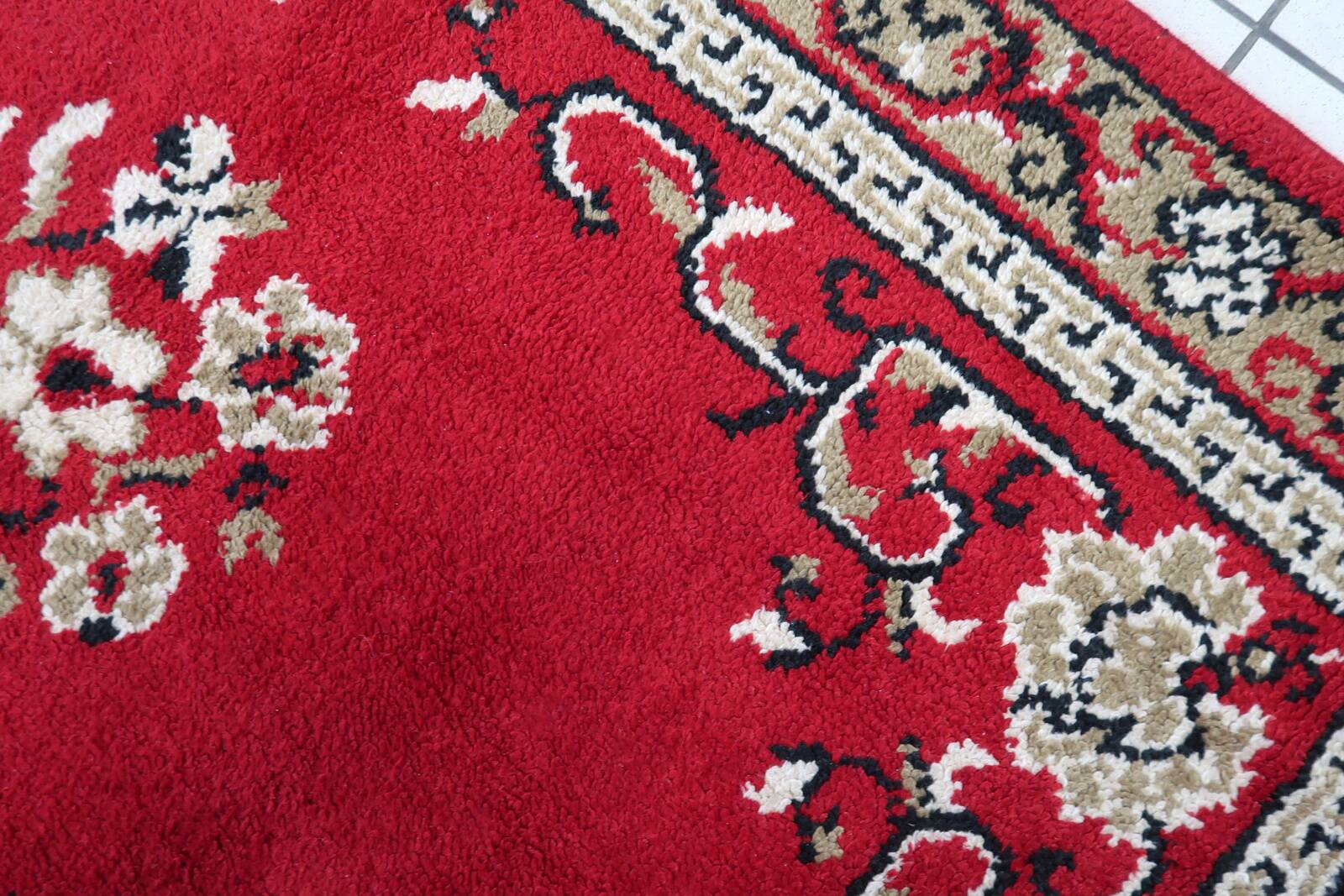 Tapis Savonnerie français vintage en laine – 129 x 199 cm - 1C1038