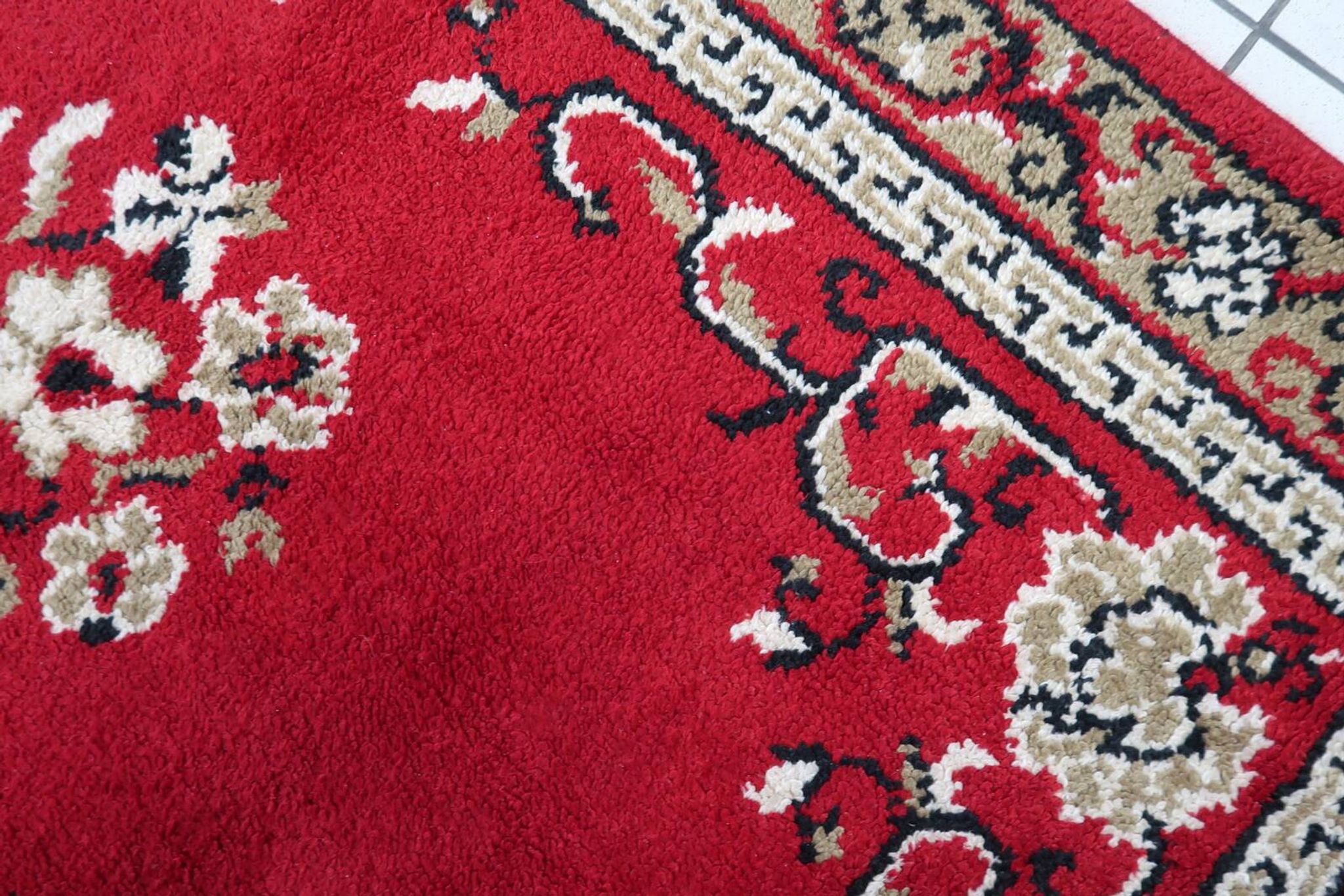 Tapis Savonnerie français vintage en laine – 129 x 199 cm - 1C1038