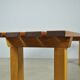 Vintage handmade robust slatted BENCH, Netherlands 1970s