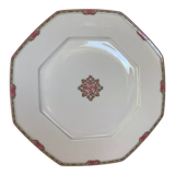 Assiette octogonale mille roses pyramide field Haviland Limoges