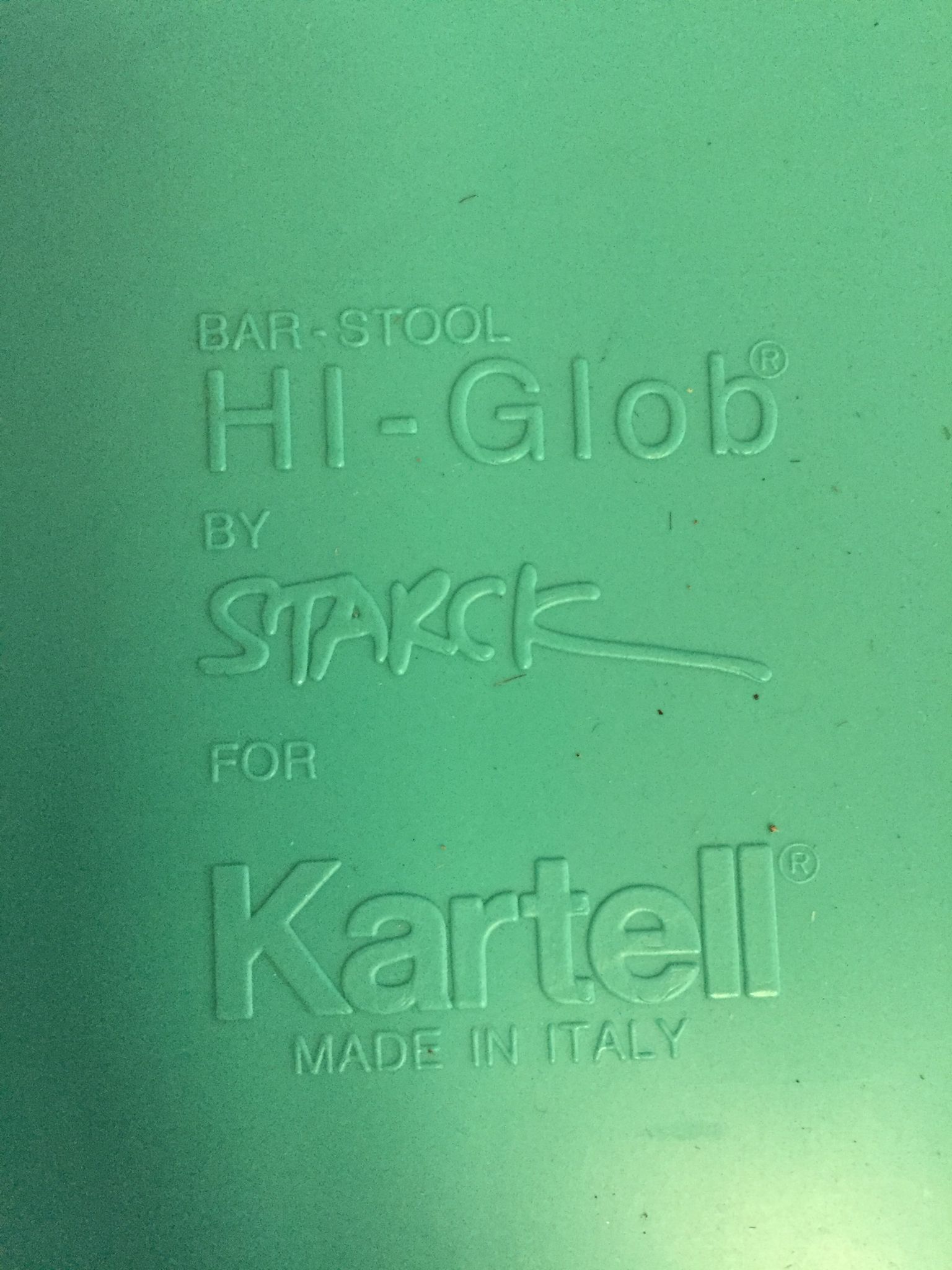 Pair of vintage stools hi glob by Philippe Starck, Kartell