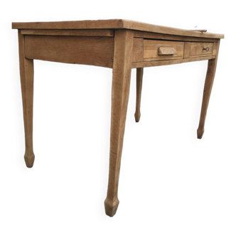 Raw wood farm table