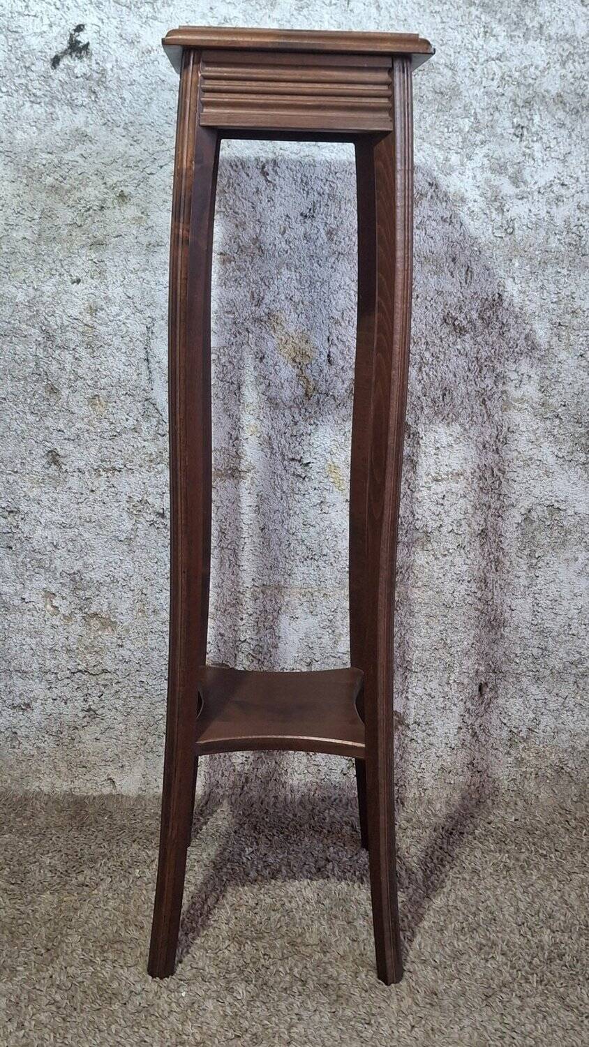 Two-tier plant stand in the English Arts & Crafts style circa 1900.