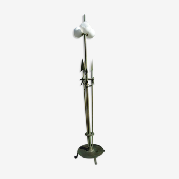 Art Deco wrought iron floor lamp with arrows