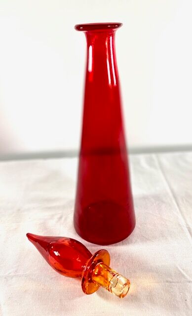 Flamed red bottle