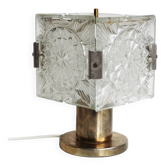 1970s Crystal Glass Table Lamp by Jaroslav Bejvl