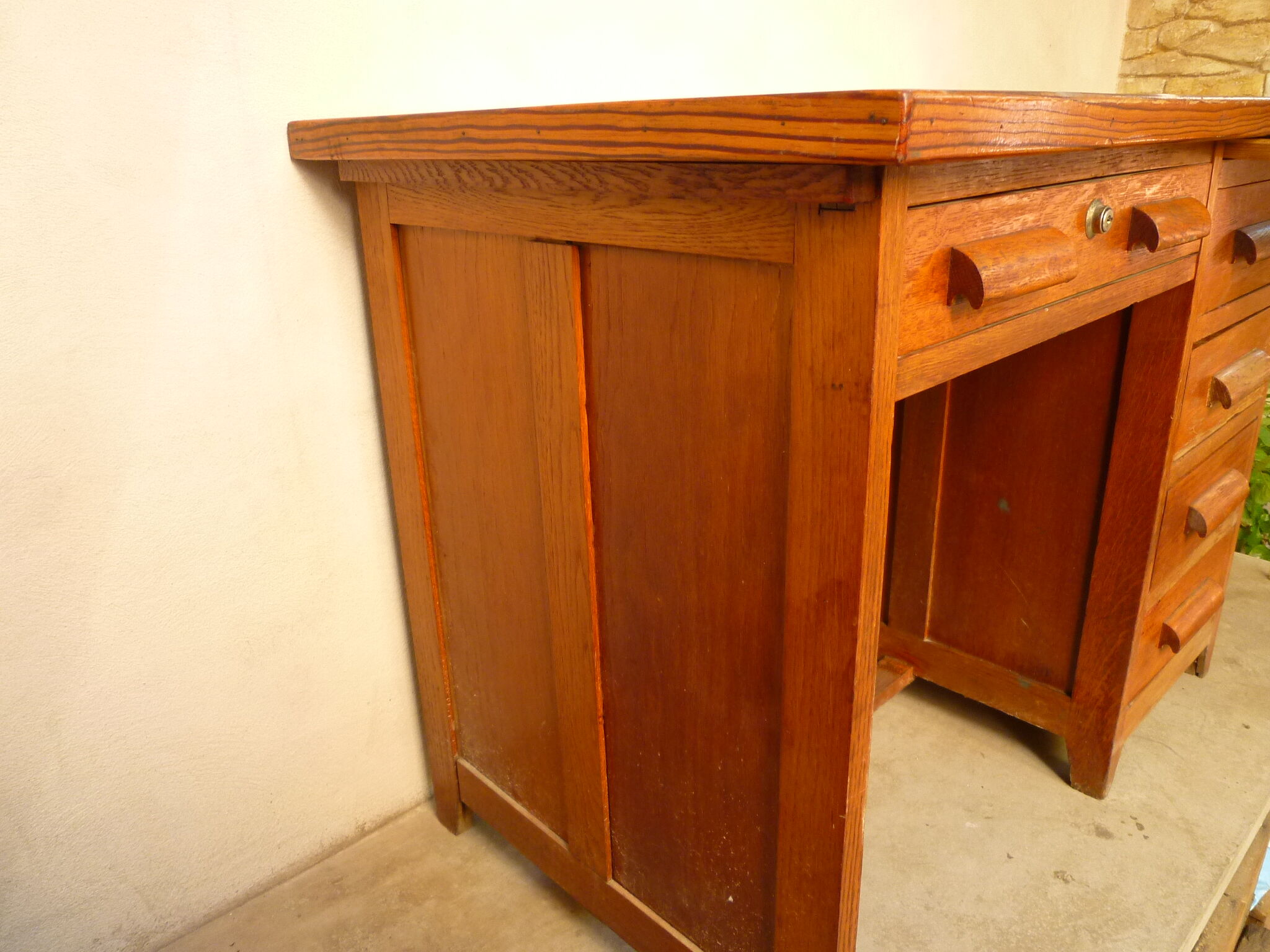 Massive oak desk