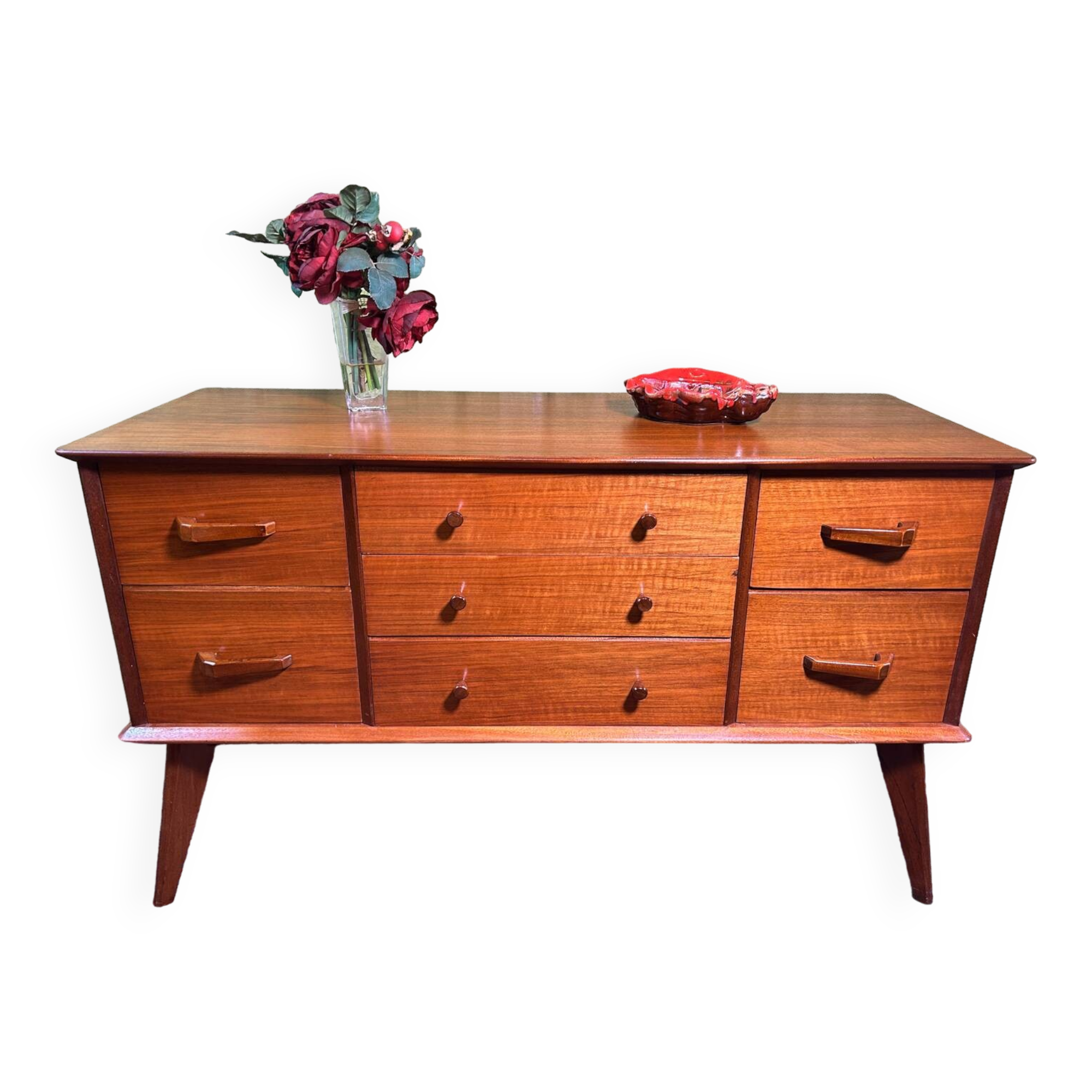 Mid century retro vintage teak small sideboard by Alfred Cox 1960