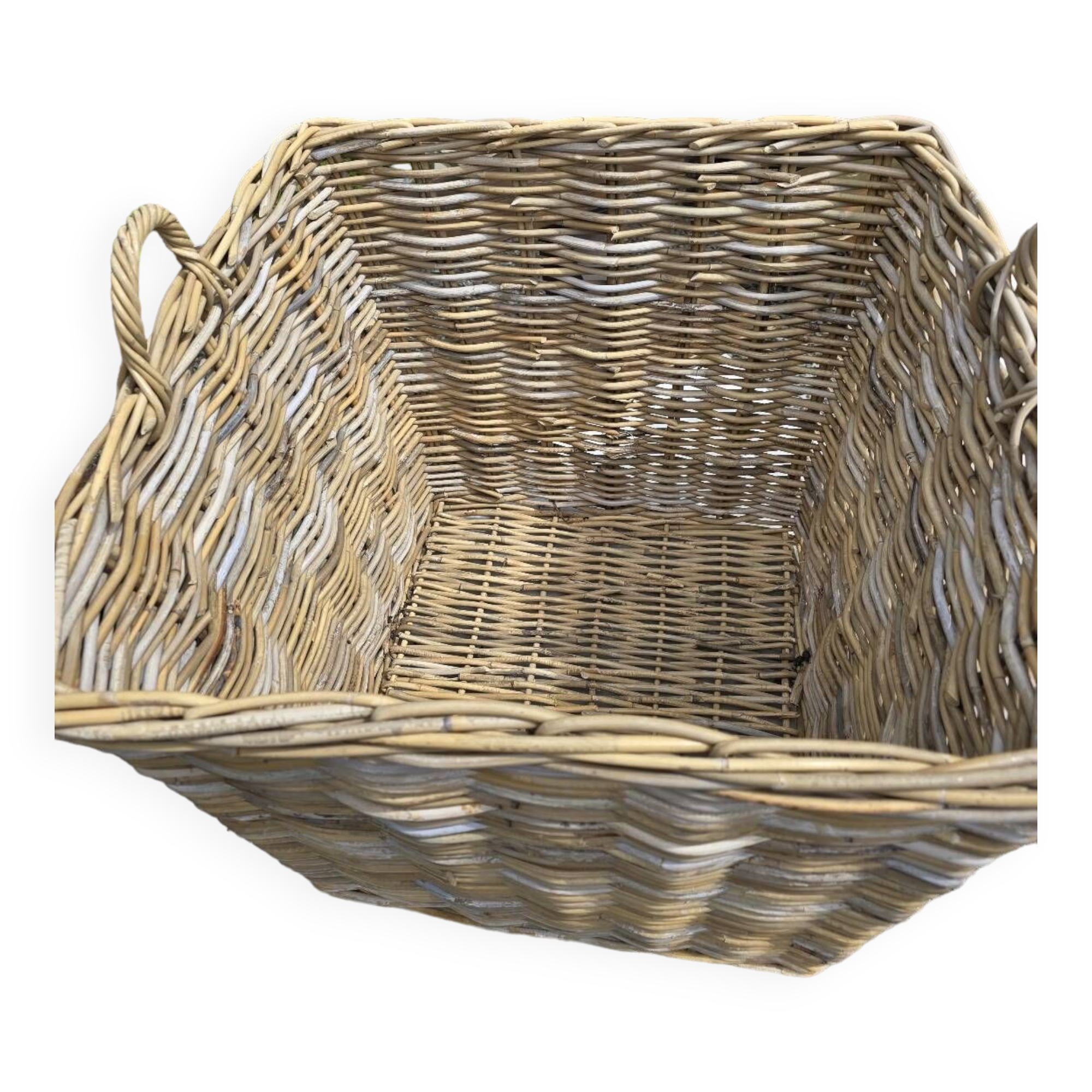 Wicker log basket