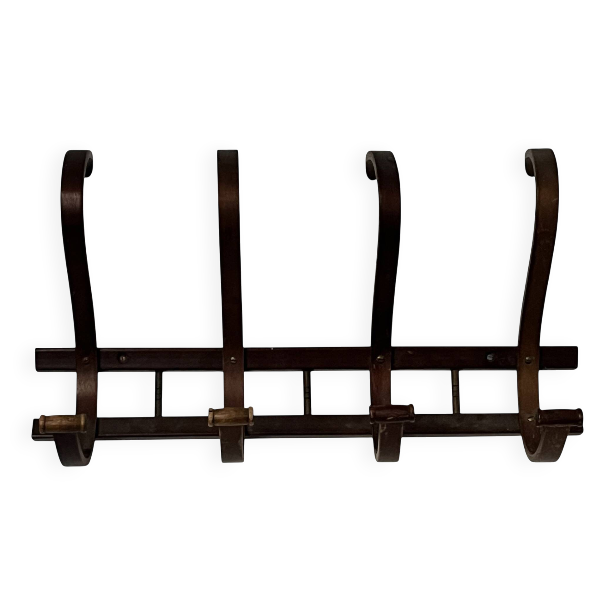 Grand portemanteau en bois courbé