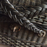 Bressan basket in blackened rattan