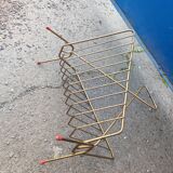 Design magazine holder vintage golden steel file