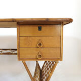 Rattan desk and chair  70